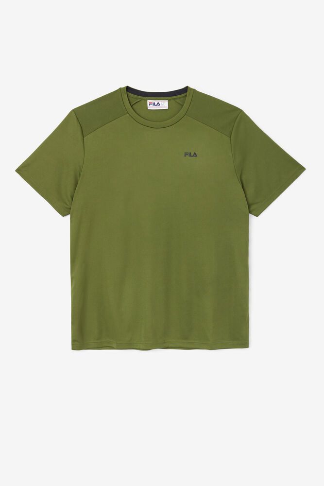 Fila T-Shirt Mens Olive - Kaab Crew - Philippines 7324695-DX